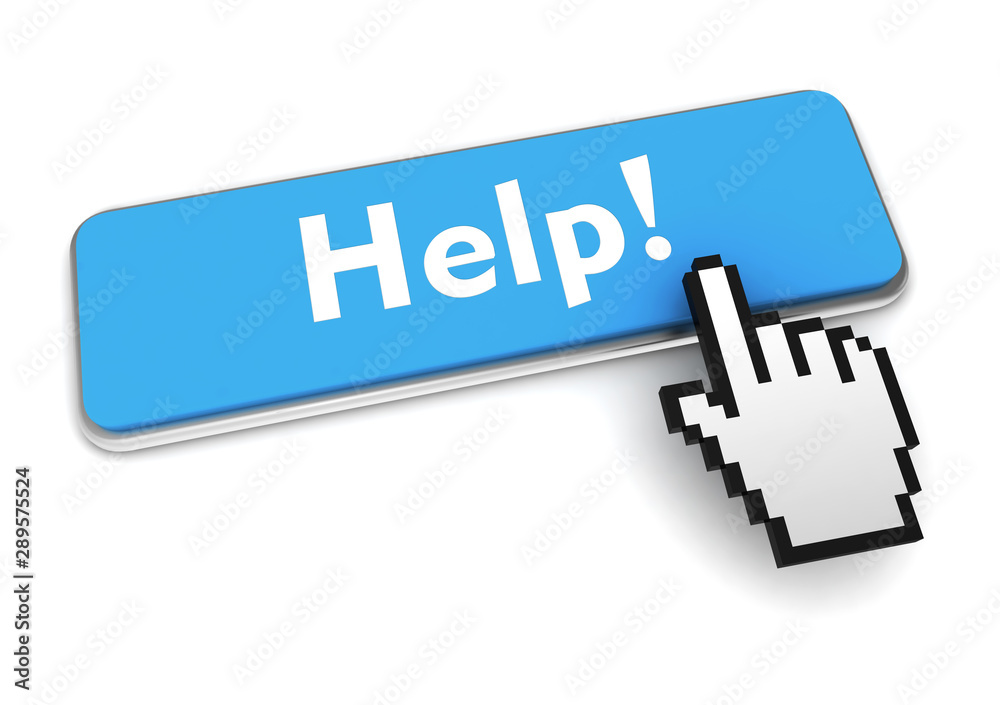 help push button concept 3d illustration help push button concept 3d illustration