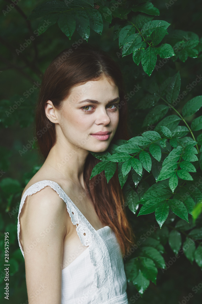 portrait of young woman with clear skin and long hair portrait of young woman with clear skin and long hair