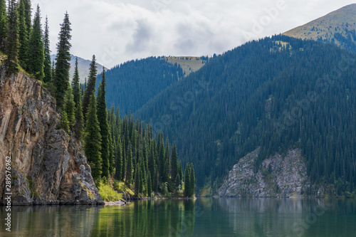 Fototapeta Naklejka Na Ścianę i Meble -  Kolsay lake - mountain lake in Kazakhstan