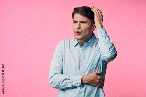 portrait of young man in shirt and jeans © SHOTPRIME STUDIO