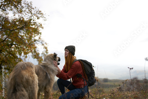 man with his dog