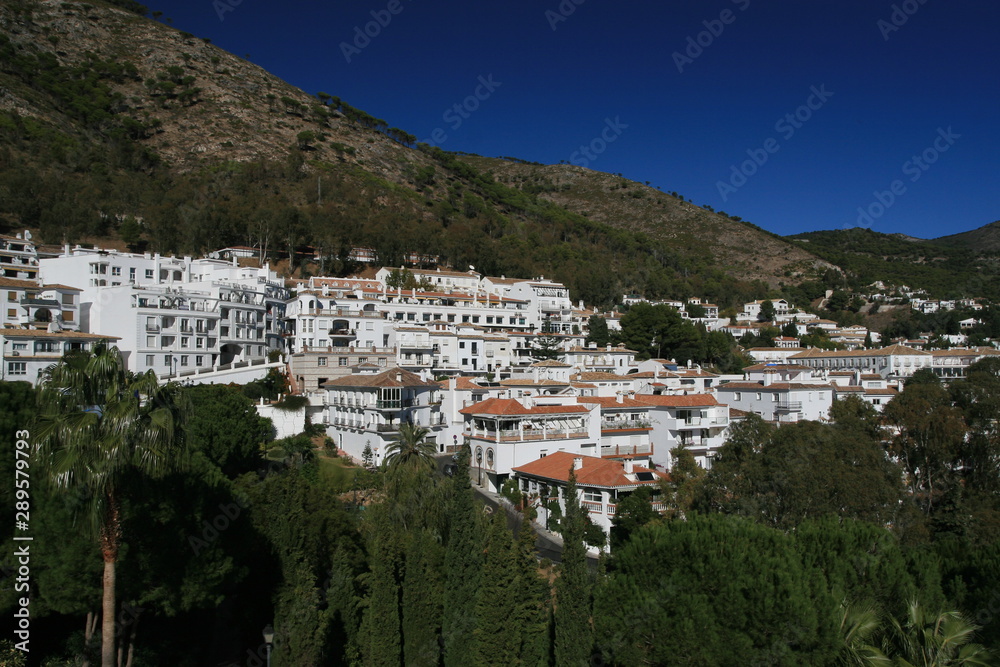 Landscape of Costa Sol coast, view from Mijas, Spain