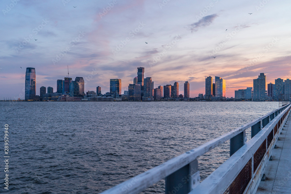 Jersey City Skyline Sunset