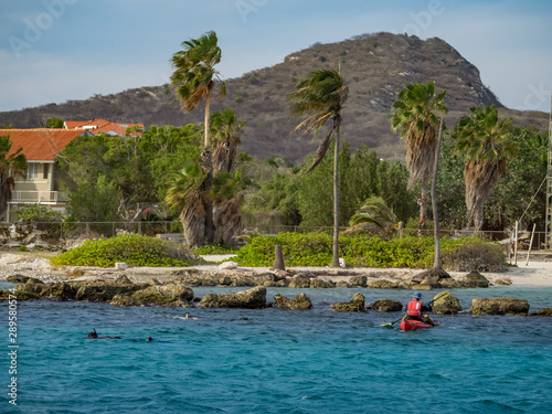 Coastal Views around the small Caribbean island of Curacao