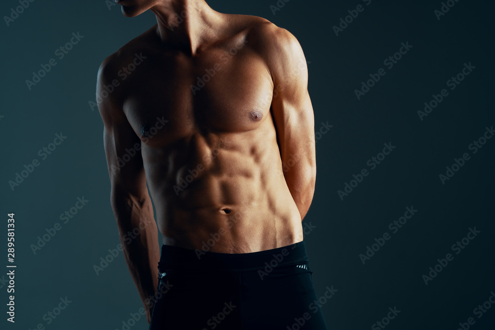 Fototapeta premium muscular man with naked torso