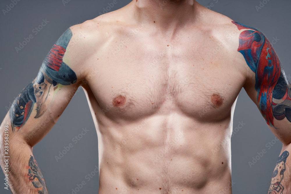 Fototapeta premium muscular man with naked torso