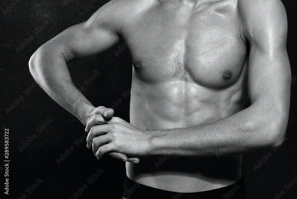 muscular male body of a woman