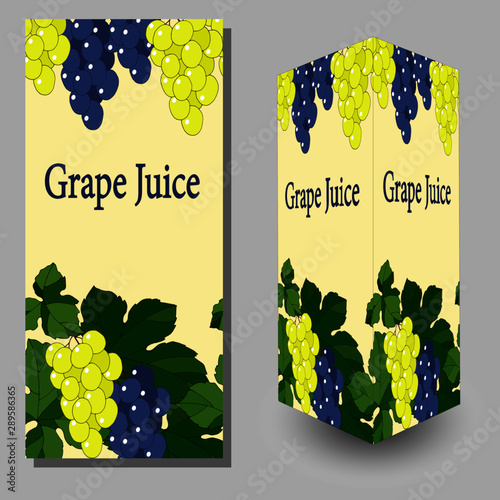 box design with grape juice