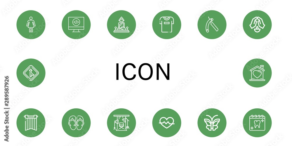 Set of icon icons such as Female, Code, Great buddha of thailand, Tshirt, Shaving razor, Prayer, Banner, Sandal, Studio, Heart rate, Butterfly, Appointment, Merge, Heart , icon Set of icon icons such as Female, Code, Great buddha of thailand, Tshirt, Shaving razor, Prayer, Banner, Sandal, Studio, Heart rate, Butterfly, Appointment, Merge, Heart , icon