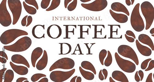 International Coffee Day Background Illustration