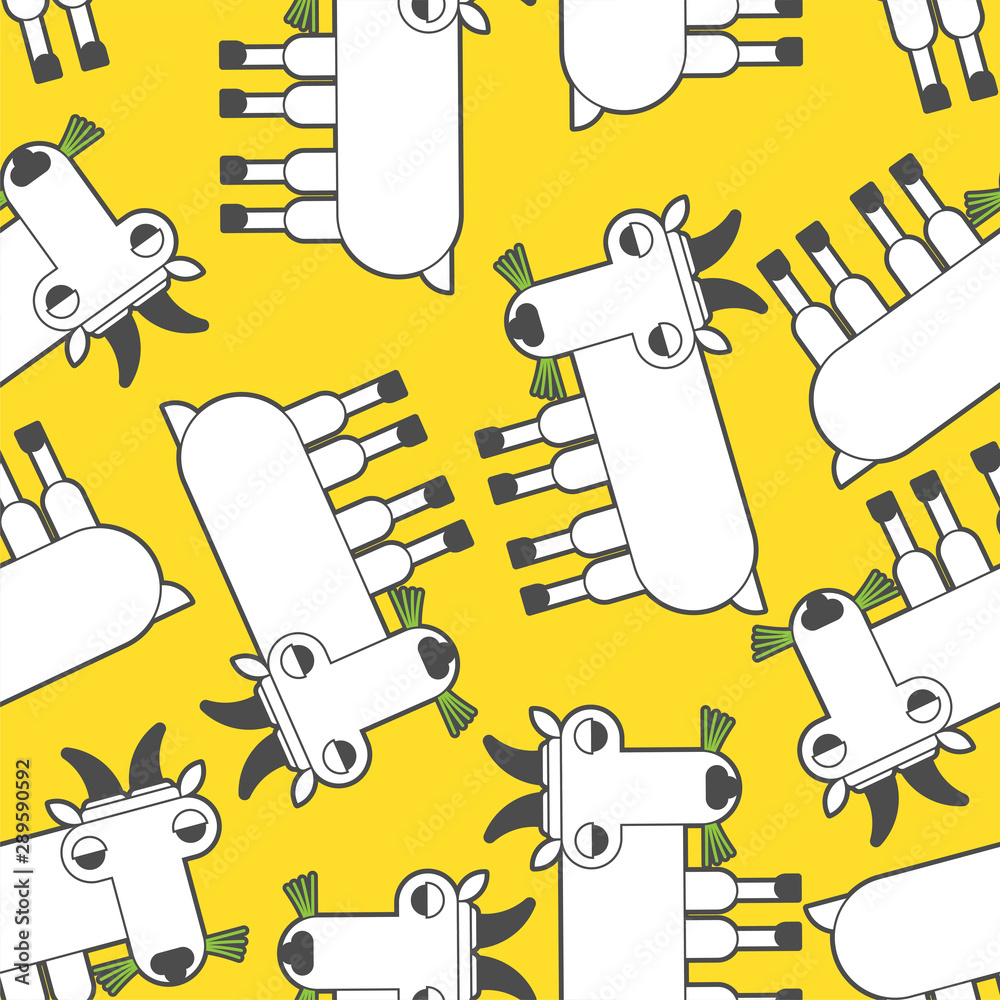 Mountain goat pattern seamless. Wild animal background. vector texture ...