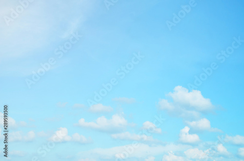 Fototapeta Naklejka Na Ścianę i Meble -  Subtle pastel background of clouds in blue sky  