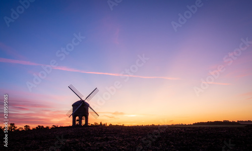 windmill at sunrise