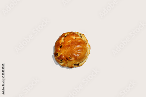 Scone - Tea Biscuit overhead view isolated