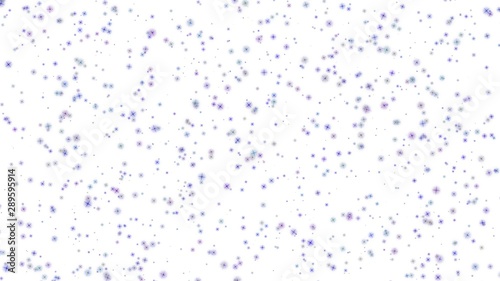 flashing snowflakes appear and disappear on a white background