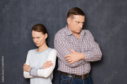 Portrait of angry annoyed couple after quarrel or conflict © Andrei Korzhyts