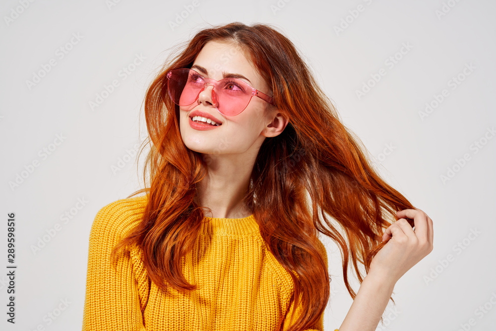 portrait of a girl in glasses portrait of a girl in glasses