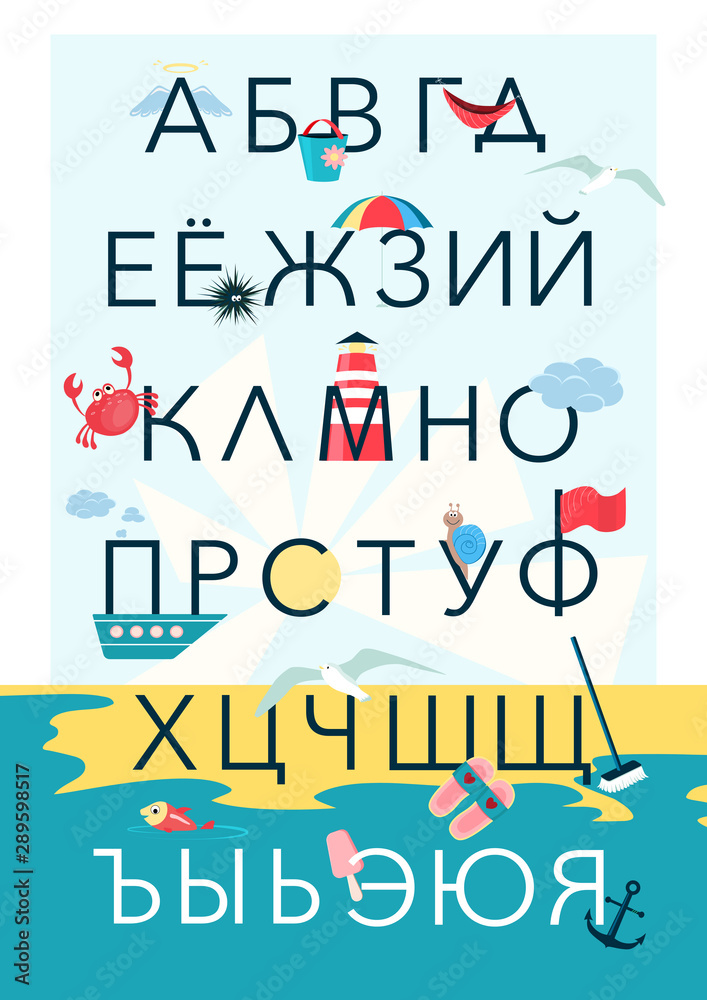 Russian alphabet poster or vector resource Russian alphabet poster or vector resource
