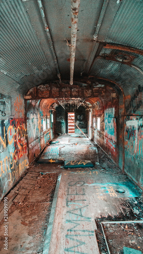 abandoned train
