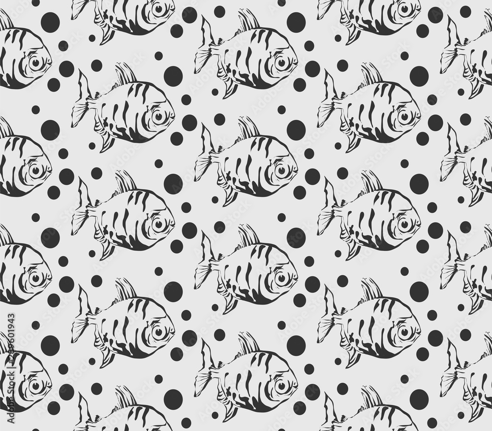 seamless pattern with fish seamless pattern with fish