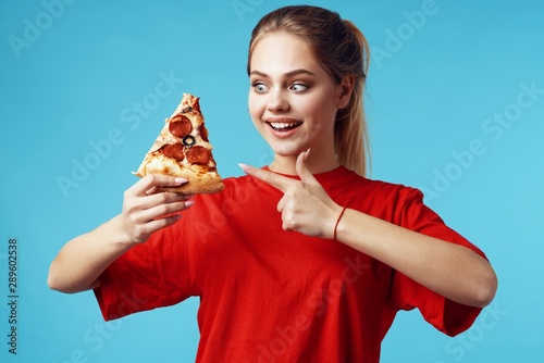 portrait of young woman with gift