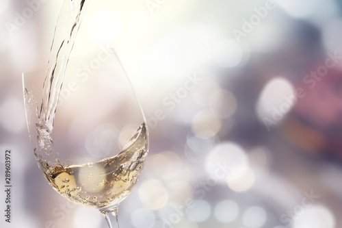 White wine splash isolated on background © BillionPhotos.com