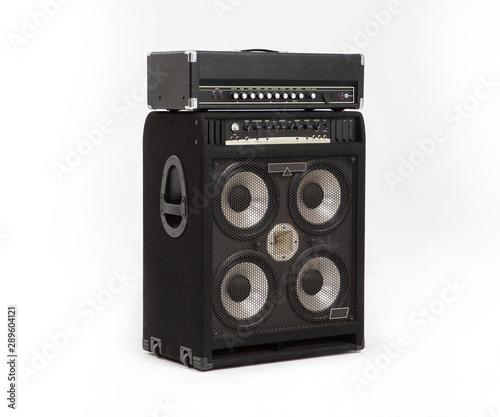 guitar amplifier and loudspeaker audio sound isolated