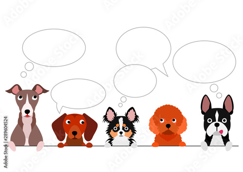 small dogs border with speech bubbles © Studio Ayutaka