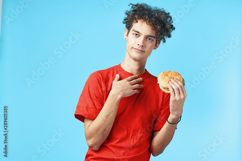 young man with apple