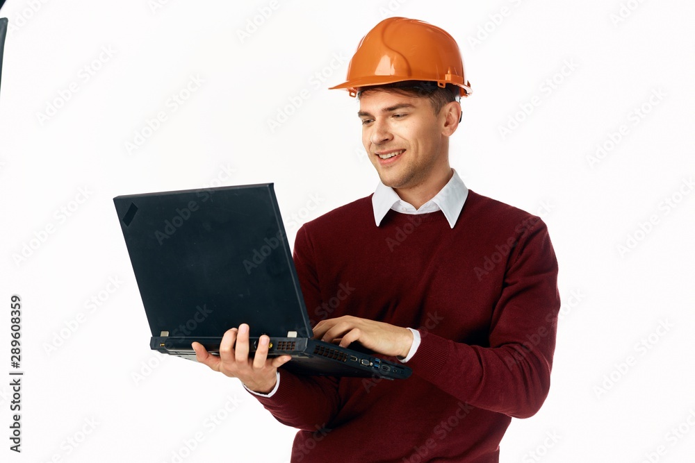 young engineer with laptop young engineer with laptop