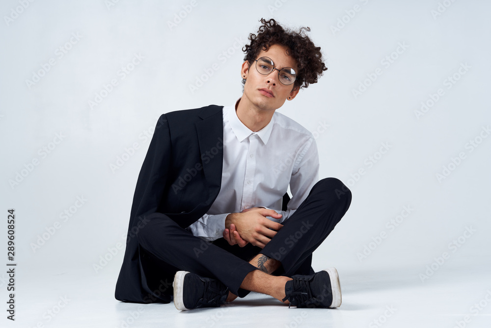businessman sitting at his desk with laptop businessman sitting at his desk with laptop