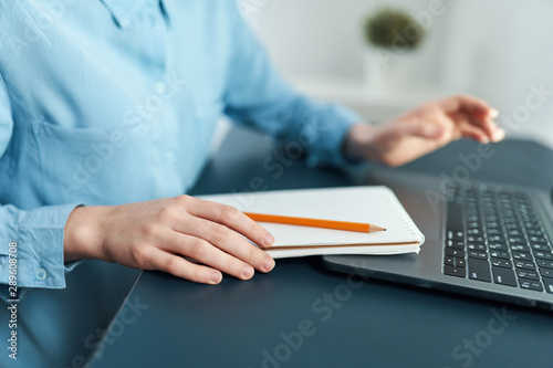 businessman working on digital tablet