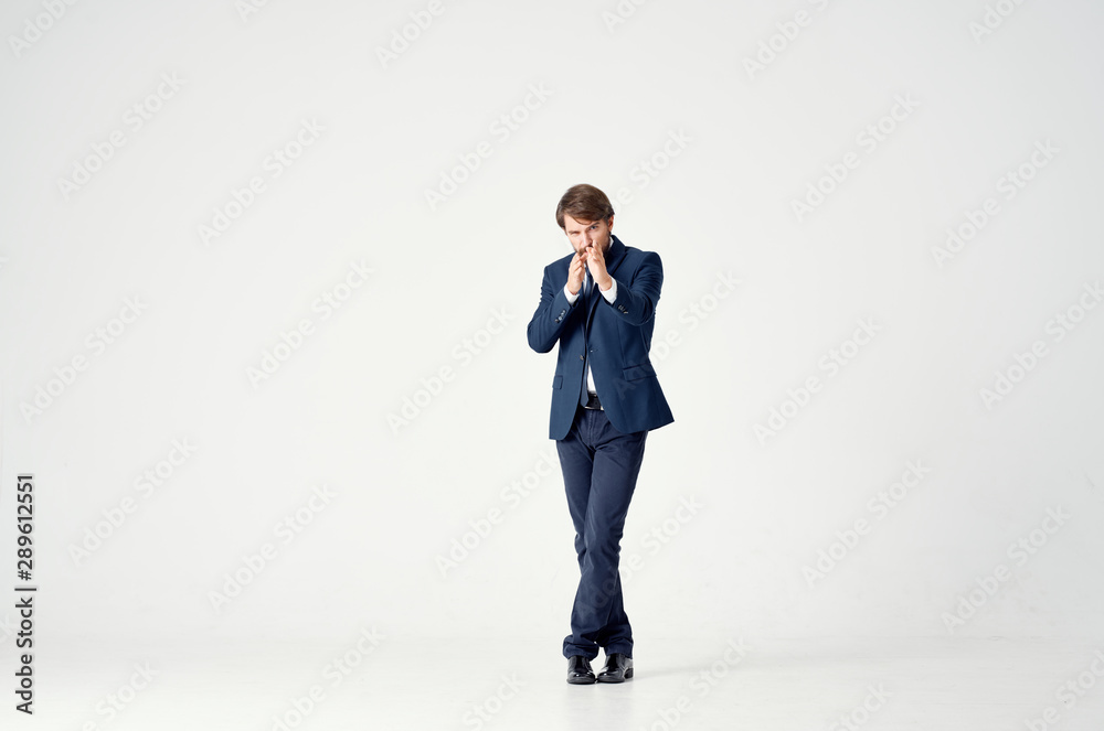 business man in suit on white background business man in suit on white background