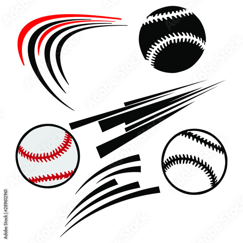 Baseball shooting with motion line 