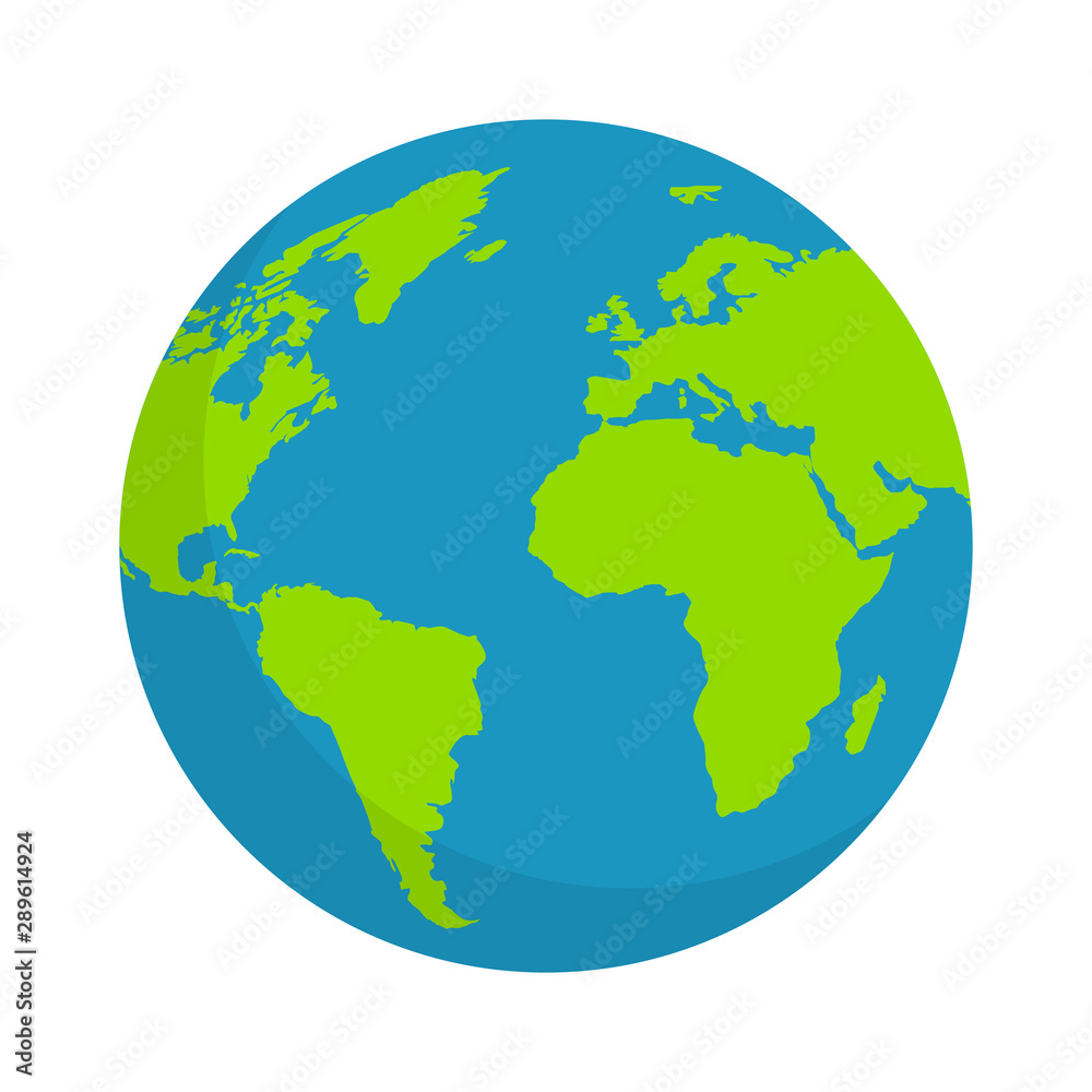 Green Earth Globe Vector Design