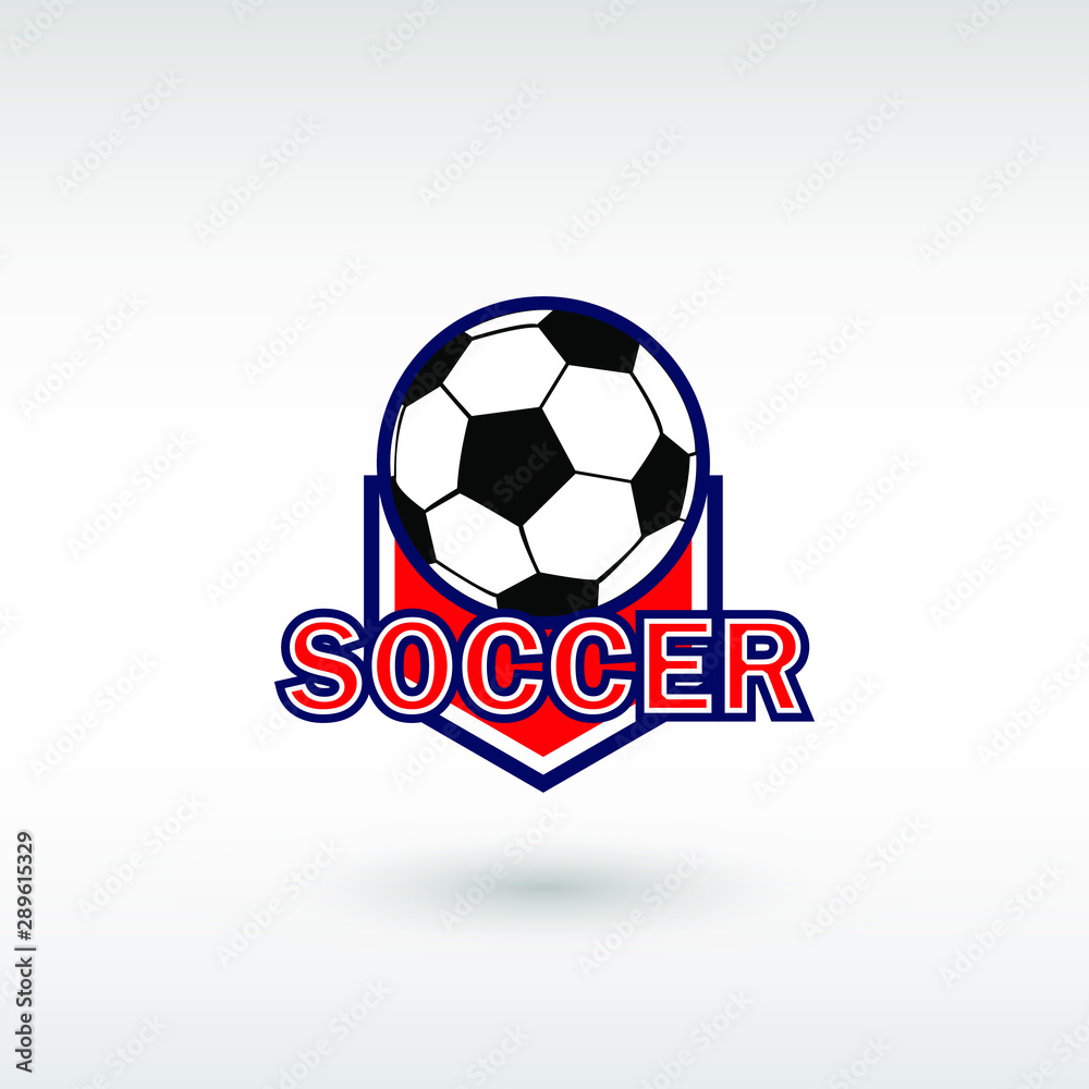 Obraz premium Soccer football logo, emblem designs templates Vector Illustration