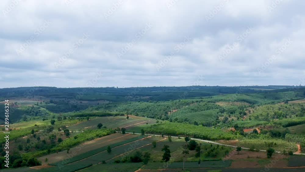 High angle view on the mountain from Chaiyaphum province , Thailand.