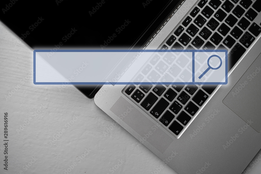 classic laptop background with a search web browser tab on the top classic laptop background with a search web browser tab on the top