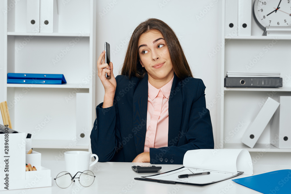 young businesswoman in the office young businesswoman in the office
