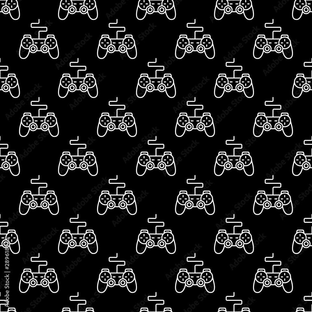 Game controller or Gamepad vector concept minimal seamless pattern Game controller or Gamepad vector concept minimal seamless pattern