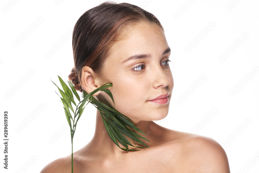 portrait of young woman with perfect skin and makeup portrait of young woman with perfect skin and makeup