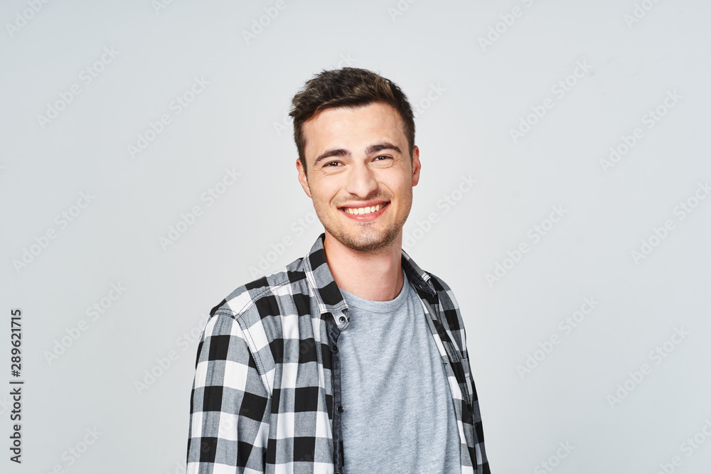 portrait of young man isolated on white background portrait of young man isolated on white background