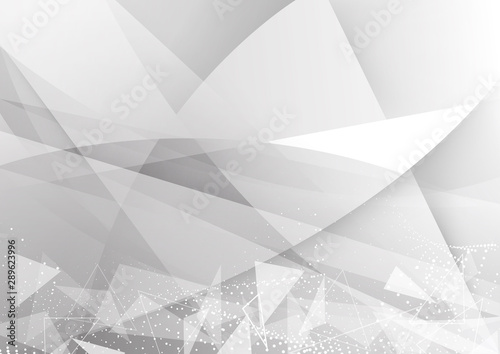 White and grey background. Corporate technology modern design. Pattern style geometric. Abstract modern background used about technology or product presentation backdrop. Vector illustration.