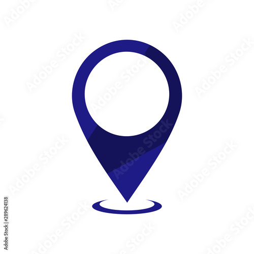 GPS icon vector logo design. Map pointer icon. Pin location symbol.