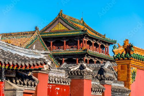 Roof of Shenyang Imperial Palace Building in CHINA.