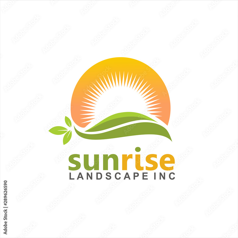 Sunrise Logo Design Vector Illustration Template Idea