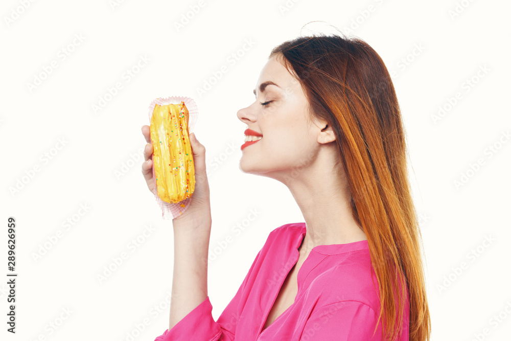 young woman with banana young woman with banana