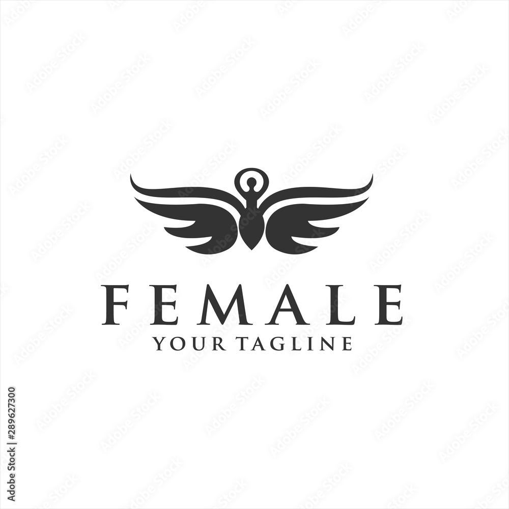 Female Black and White Logo Design Inspiration