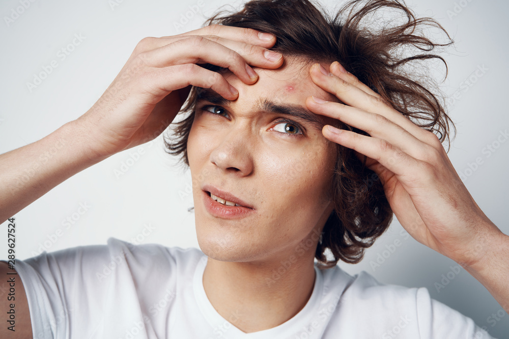 Fototapeta premium young woman with headache