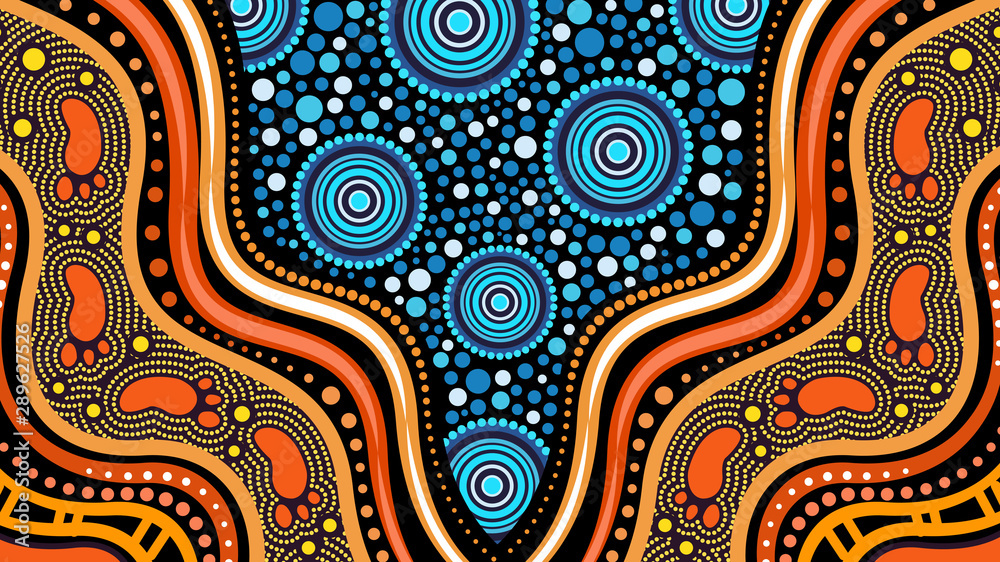 Illustration based on aboriginal style of background. Illustration based on aboriginal style of background.